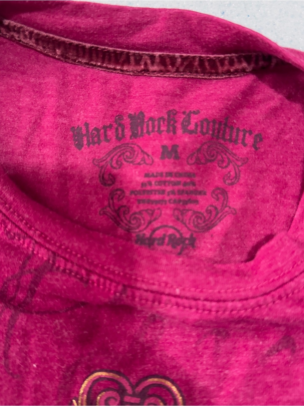 Y2K Hard Rock Couture Phoenix Women's Pink Graphic Tee - Picture 4 of 10